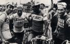 Luis Ocaña, rodeado por Gimondi, Altig y Poulidor, cuatro ases