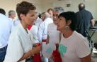 María Chivite junto a Laura Aznal en el cohete de Tudela