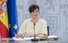 La ministra portavoz Isabel Rodríguez, tras el Consejo de Ministros de este martes