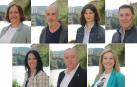 Organigrama municipal del Ayuntamiento de Estella: Marta Ruiz de Alda, Carlos Rubio, Ana Duarte, Rafaelo Villanueva, María Sánchez, Santos Mauleón, Cristina Pérez