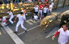 Fotos del sexto encierro de fiestas de Tudela 2023.