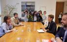 REUNIÓN DEL 1 DE JUNIO. Chivite y Alzórriz encontraron buena disposición de los responsables de Contigo Zurekin, Begoña Álfaro y Carlos Guzmán, desde el inicio.