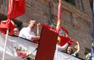 Fotos del cohete del inicio festivo en Arguedas.