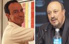 A la izquierda, Rafa Benítez en Tajonar. A la derecha, el técnico a sus 63 años