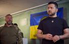 El presidente de Ucrania, Volodimir Zelenski, visita a las tropas en la región de Zaporiyia