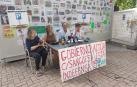 Asun Idoate, Ignacio Bidegain, Marisa Layun y Mertxe Zufia, en la rueda de prensa de este viernes