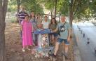 Desde la  izda., Julio Ruiz, Chus Amillano, Judith San Félix, Nico San Félix, Txaro San Martín, Beatriz Fernández y Jesús San Félix en Estella