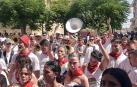 Fotos del cohete de fiestas de Marcilla./