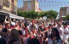 Fotos del cohete de fiestas de Marcilla./
