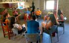 Algunos de los participantes en el programa ParticipAcción en la localidad de Aibar