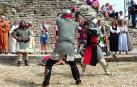 Combate de caballeros medievales en el entorno del Castillo de Tiebas, en una imagen de archivo