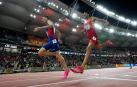 Esprint final en los 5.000 metros entre Ingebritgsen y Katir