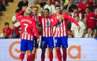 Morata celebra uno de sus goles ante el Rayo