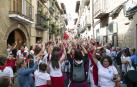 Fotos del cohete de las fiestas de Lumbier./ Irati Aizpurua