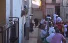 Susto durante la suelta de un toro en fiestas de Marcilla