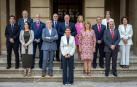 Fotos de la primera sesión de gobierno del Ejecutivo foral en el Palacio de Navarra.