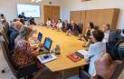 Fotos de la primera sesión de gobierno del Ejecutivo foral en el Palacio de Navarra.