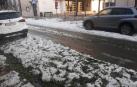 Las calles han amanecido blancas tras la tormenta de granizo