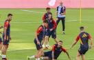 Entrenamiento de la selección española, este lunes