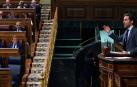 El vicesecretario de Cultura y Sociedad Abierta del Partido Popular y diputado, Borja Sémper, interviene durante la sesión plenaria en la que se aprobó el uso de las lenguas cooficiales en el Congreso de los Diputados en la que habló parte en euskera