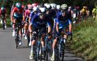 Los corredores del Movistar, al frente del pelotón en el Tour de Luxemburgo