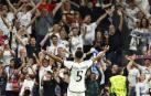 Jude Bellingham celebra el tanto que daba el triunfo al Real Madrid contra el Union Berlín
