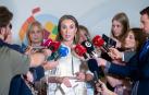 La portavoz del PP en el Congreso, Cuca Gamarra, atiende a los medios en el Congreso de la FEMP en el Palacio Municipal de Congresos de Madrid