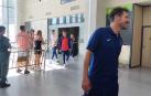 Llegad del Atlético de Madrid al Aeropuerto de Pamplona