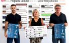 Desde la izda., Rubén Jauquicoa, director-gerente de la Fundación Baluarte; la concejala de Cultura, Marta Gómez; y el técnico de Cultura, Atxu Ayerra, en la presentación de la programación cultural.