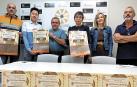 Desde la izda., Iban Garín, del restaurante BiEnara; David Zhu, del restaurante Monjardín; el presidente de la Asociación de Comerciantes, José Flamarique; la gerente, Loreto San Martín; la concejala Cristina Pérez; y Jesús Astarriaga, hostelero y vicepresidente de la asociación