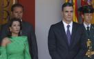 El presidente del Gobierno, Pedro Sánchez, junto a la ministra de Transportes, Raquel Sánchez