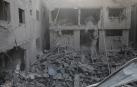 Una vivienda, destruida por un ataque aéreo israelí en Shati, en la Franja de Gaza