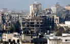 Edificios bombardeados en Gaza