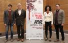 El director gerente de Euskarabidea, Javier Arakama; el vicepresidente primero Félix Taberna; la presidenta de la Asociación de la Prensa Local de Navarra, Nafarpres, Sandra Goldáraz; y el director general de Comunicación, Miguel Moreno