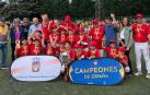 Celebración del Irabia Béisbol tras conquistar el campeonato sub 11