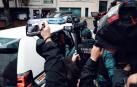 Agentes de la Guardia Civil llevan al detenido por el crimen de Elisa Abruñedo para pasar a disposición judicial en Ferrol