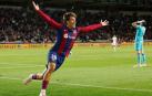 Marc Guiu celebra su tanto al Athletic Club