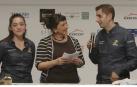 Jimena y Sergio Lerga presentan el pincho Gofre Gamberro