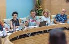La secretaria y los ediles de EH Bildu Diez, Ayesa, Ugarte y Garai