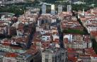 Vista aérea y parcial del pasado julio del II Ensanche pamplonés