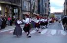 El grupo de danzas de Corella, con los gaiteros de Tudela, también participó en las jornadas.
