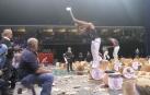 El Pabellón Navarra Arena ha acogido este miércoles la final de las finales de la aizkora que ha ganado el aizkolari navarro