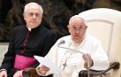 El papa Francisco, en una audiencia en sala Pablo VI del Vaticano, este sábado