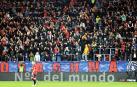 La grada de El Sadar en uno de los últimos partidos