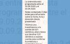 Mensaje de correo electrónico en el que se solicita la devolución de la transferencia