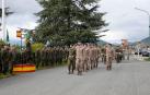 Ceremonia de despedida del contingente militar en Aizoáin