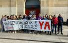 Concentración llevada a cabo este viernes frente el Palacio de Navarra