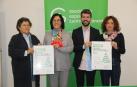 De izda. a dcha., Ana Marta Andía, Mamen Motilva, Joaquim Torrents y María Ríos, en la presentación del festival.