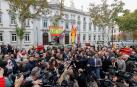 El presidente de Vox, Santiago Abascal, tras presentar la querella en el TS