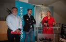De izda. a dcha., José Mª Pejenaute, Alejandro Toquero e Irune García en la presentación de Inverdura.